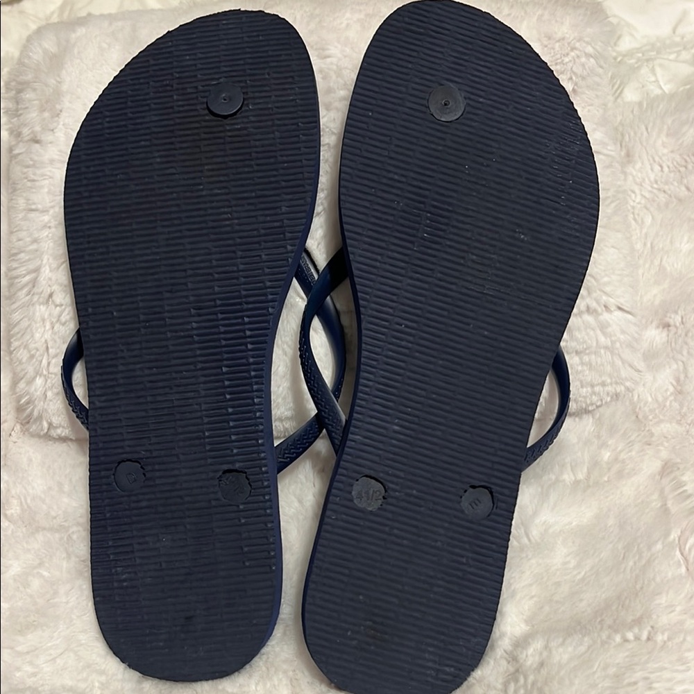 Havaianas Navy and Pink Floral Sandals - Picture 2 of 4